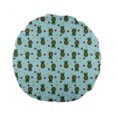 Pineapple Watermelon Fruit Lime Standard 15  Premium Flano Round Cushions by Nexatart