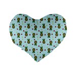 Pineapple Watermelon Fruit Lime Standard 16  Premium Flano Heart Shape Cushions Back