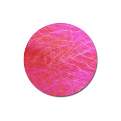 Pink Background Abstract Texture Magnet 3  (round) by Nexatart