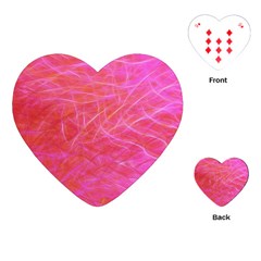 Pink Background Abstract Texture Playing Cards (heart)  by Nexatart