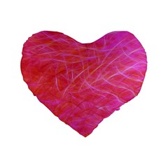 Pink Background Abstract Texture Standard 16  Premium Heart Shape Cushions by Nexatart