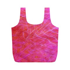 Pink Background Abstract Texture Full Print Recycle Bags (m)  by Nexatart