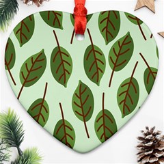 Design Pattern Background Green Ornament (Heart)