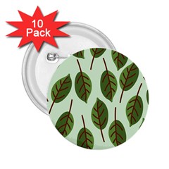 Design Pattern Background Green 2.25  Buttons (10 pack) 