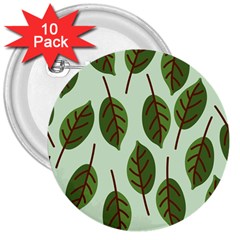 Design Pattern Background Green 3  Buttons (10 pack) 