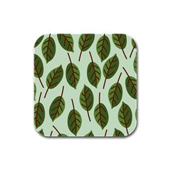 Design Pattern Background Green Rubber Square Coaster (4 Pack)  by Nexatart