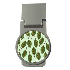 Design Pattern Background Green Money Clips (Round) 