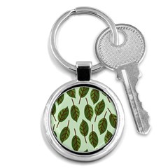 Design Pattern Background Green Key Chains (Round) 