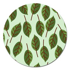 Design Pattern Background Green Magnet 5  (round)