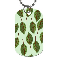 Design Pattern Background Green Dog Tag (One Side)