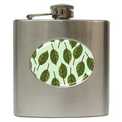 Design Pattern Background Green Hip Flask (6 oz)