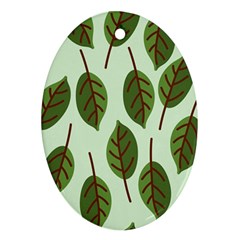 Design Pattern Background Green Oval Ornament (Two Sides)