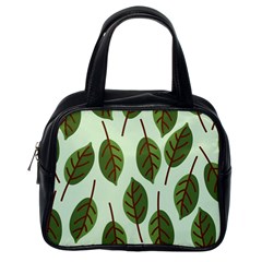 Design Pattern Background Green Classic Handbags (One Side)