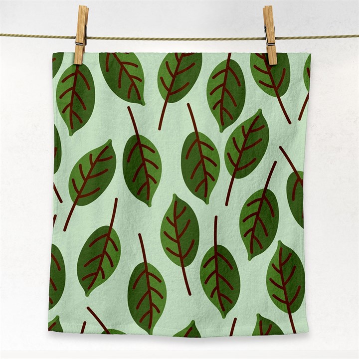 Design Pattern Background Green Face Towel