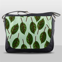 Design Pattern Background Green Messenger Bags