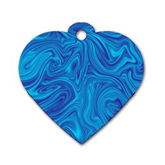 Abstract Pattern Art Desktop Shape Dog Tag Heart (One Side)