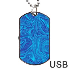 Abstract Pattern Art Desktop Shape Dog Tag USB Flash (One Side)