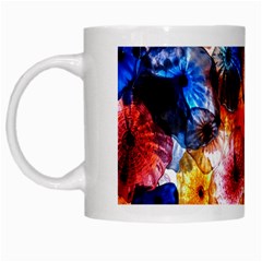 Ornament Color Vivid Pattern Art White Mugs by Nexatart