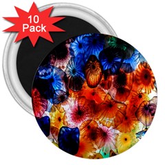 Ornament Color Vivid Pattern Art 3  Magnets (10 Pack)  by Nexatart