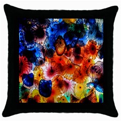 Ornament Color Vivid Pattern Art Throw Pillow Case (black) by Nexatart