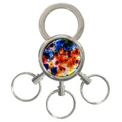 Ornament Color Vivid Pattern Art 3-ring Key Chains by Nexatart