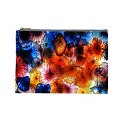 Ornament Color Vivid Pattern Art Cosmetic Bag (large) by Nexatart