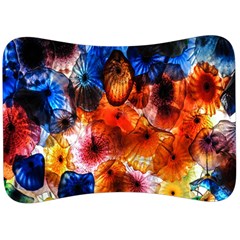 Ornament Color Vivid Pattern Art Velour Seat Head Rest Cushion