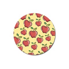 Seamless Pattern Healthy Fruit Magnet 3  (round) by Nexatart