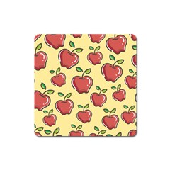 Seamless Pattern Healthy Fruit Square Magnet by Nexatart