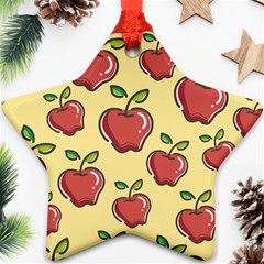 Seamless Pattern Healthy Fruit Star Ornament (two Sides)