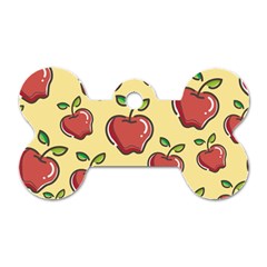 Seamless Pattern Healthy Fruit Dog Tag Bone (one Side) by Nexatart