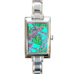 Painting Oil Leaves Nature Reason Rectangle Italian Charm Watch by Nexatart