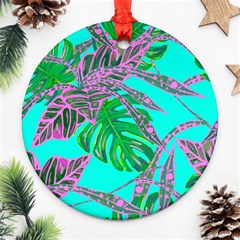 Painting Oil Leaves Nature Reason Ornament (round) by Nexatart