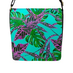 Painting Oil Leaves Nature Reason Flap Messenger Bag (l)  by Nexatart