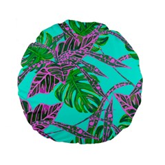 Painting Oil Leaves Nature Reason Standard 15  Premium Flano Round Cushions by Nexatart