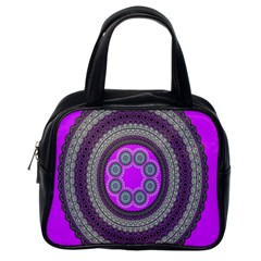 Round Pattern Ethnic Design Classic Handbags (one Side) by Nexatart