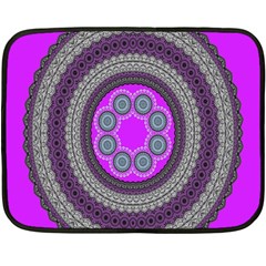 Round Pattern Ethnic Design Fleece Blanket (mini)