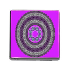 Round Pattern Ethnic Design Memory Card Reader (square) by Nexatart