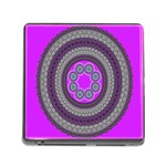 Round Pattern Ethnic Design Memory Card Reader (Square) Front