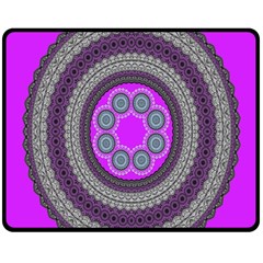 Round Pattern Ethnic Design Fleece Blanket (medium)  by Nexatart