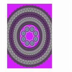 Round Pattern Ethnic Design Small Garden Flag (two Sides) by Nexatart