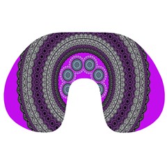 Round Pattern Ethnic Design Travel Neck Pillows by Nexatart