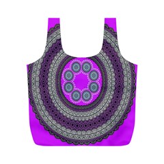 Round Pattern Ethnic Design Full Print Recycle Bags (m)  by Nexatart