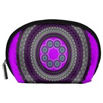 Round Pattern Ethnic Design Accessory Pouches (Large)  Front