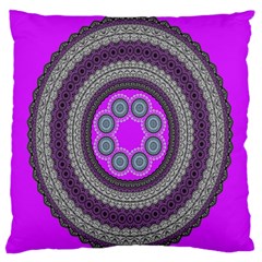 Round Pattern Ethnic Design Standard Flano Cushion Case (two Sides) by Nexatart