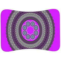 Round Pattern Ethnic Design Velour Seat Head Rest Cushion by Nexatart