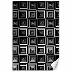 Pattern Op Art Black White Grey Canvas 20  X 30   by Nexatart