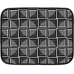 Pattern Op Art Black White Grey Fleece Blanket (mini)