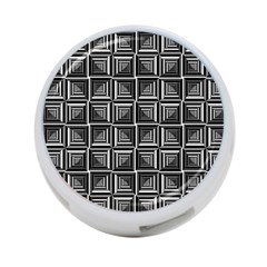 Pattern Op Art Black White Grey 4-port Usb Hub (one Side) by Nexatart