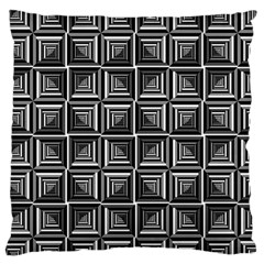 Pattern Op Art Black White Grey Large Cushion Case (one Side) by Nexatart